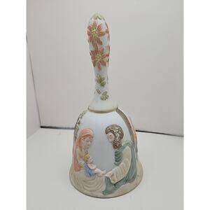 Vtg 1982 Lefton China Porcelain Nativity Bell Geo Z Christopher Collection 03431